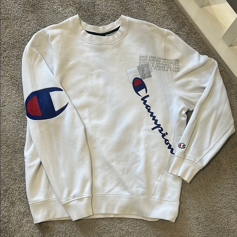 Champion White Sweater for Men